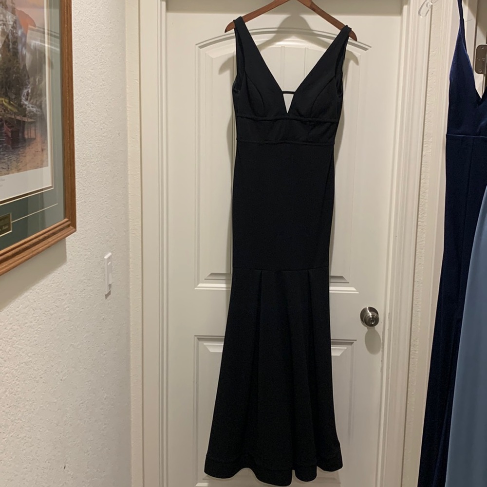 Black floor length formal dress, worn once